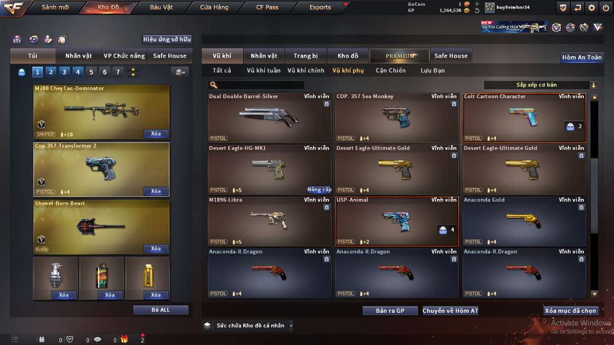 shop acc cf uy tin gia re